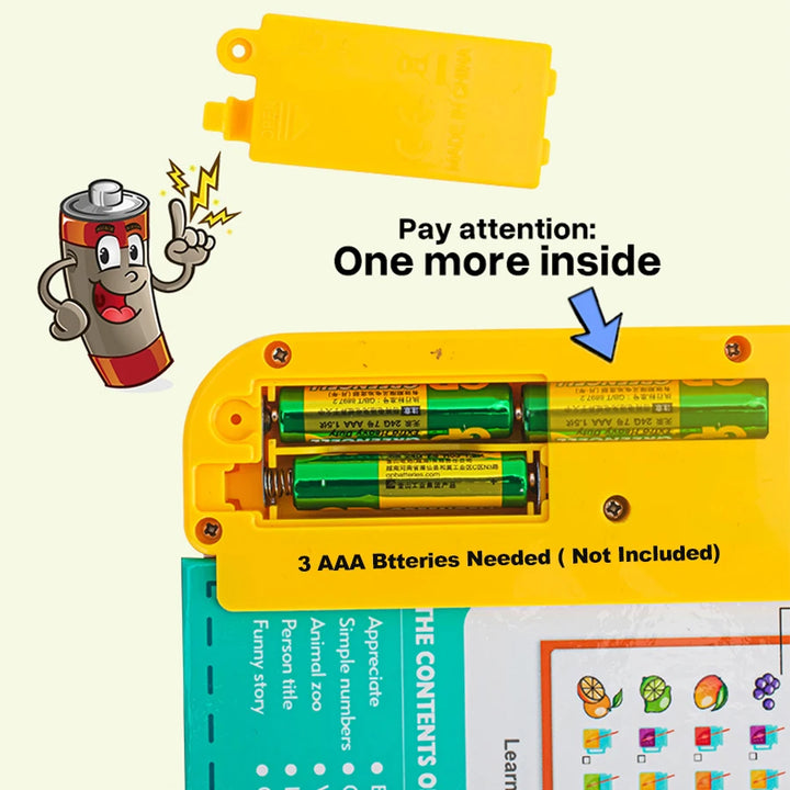 Kids' English Learning Intelligence Touch Book, Early Education Knowledge with Sound Function, Reusable Pen, Birthdays Gift