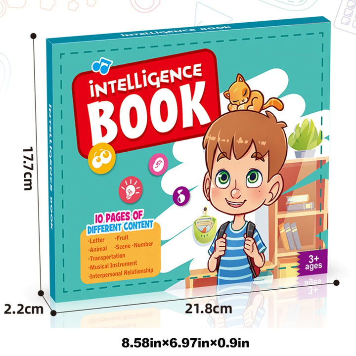 Kids' English Learning Intelligence Touch Book, Early Education Knowledge with Sound Function, Reusable Pen, Birthdays Gift