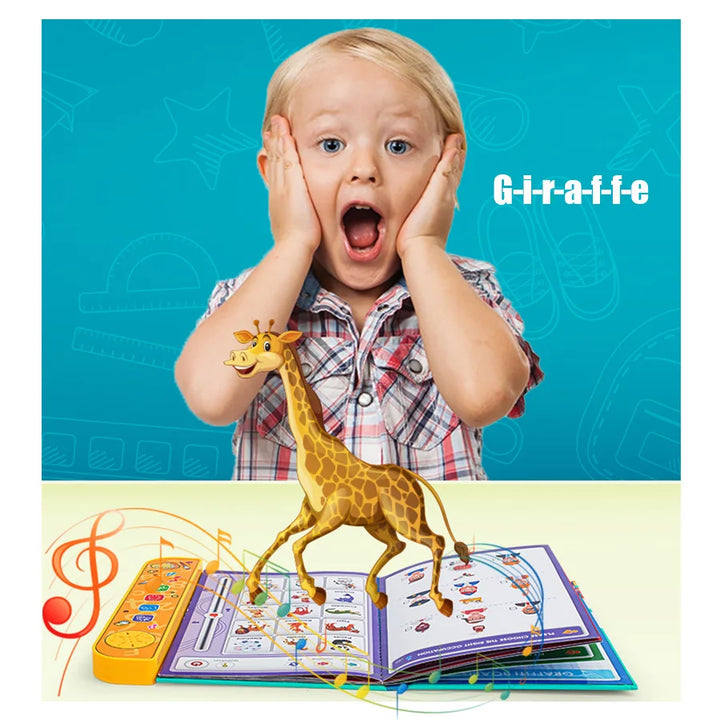 Kids' English Learning Intelligence Touch Book, Early Education Knowledge with Sound Function, Reusable Pen, Birthdays Gift